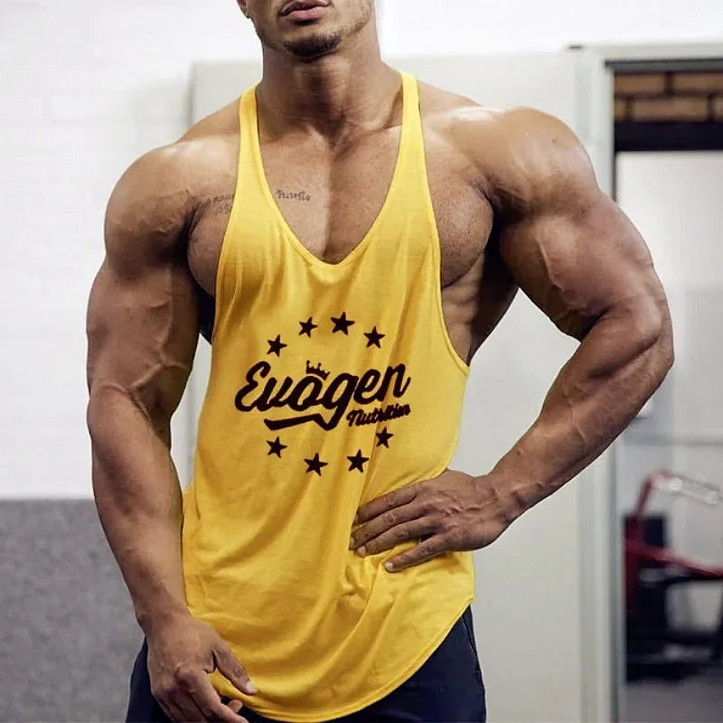 Muscle Men's Sports Tank Top Cotton undershirt gym Tops Sleeveless Tank Top Men fitness Running sweatshirt vest
