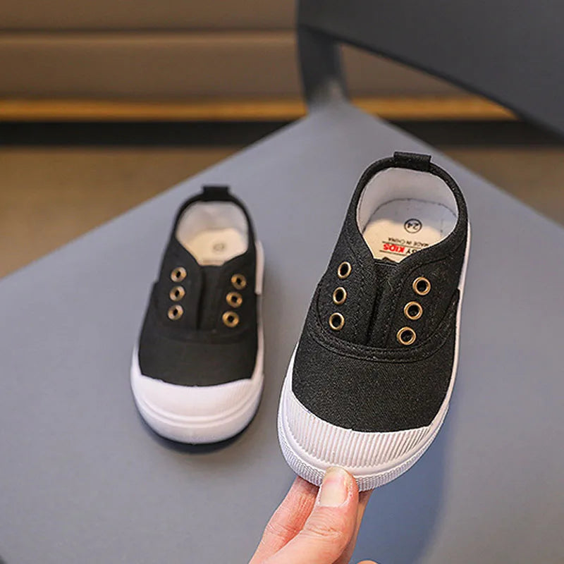 Kids Canvas Sneakers Girls Boys Casual Children Shoes For Spring Autumn Flat Heels Loafers Soft Soles Toddler Baby Shoes  CSH900