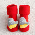 New Kids Christmas Cartoon Socks Girls Boys Non-slip Cotton Toddlers Socks Newborns Infants Short Socks Clothing Accessories