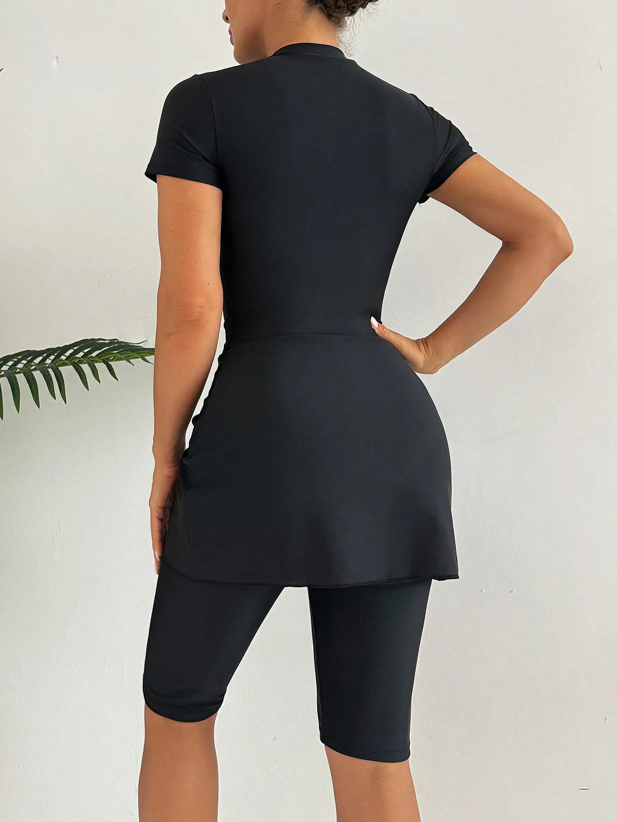 3PCS/Set Muslim Burkini Modest Swimwear Women Muslim Swimsuit Short Sleeve Islamic Beach Clothing Bathing Suit