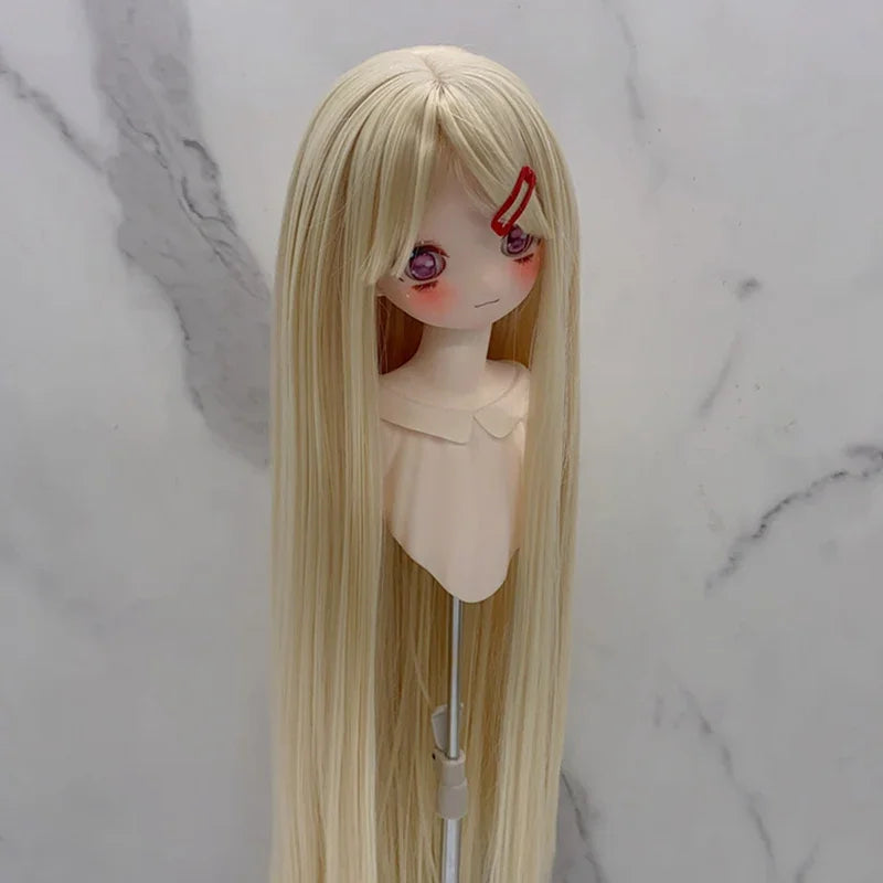 New 1/3 & 1/4 & 1/6 Bjd Doll's Wig with Bangs Long Straight Wig Girls Diy Makeup Accessories