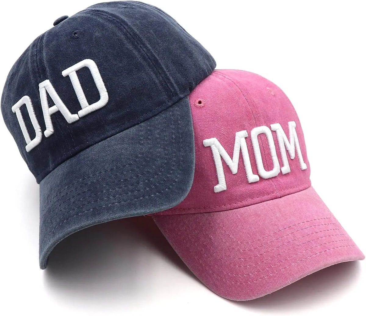 Mom and Dad Hats Fathers Day Mom Dad Gifts Hat Embroidered Adjustable Baseball Caps Gift for Couples Parents pd