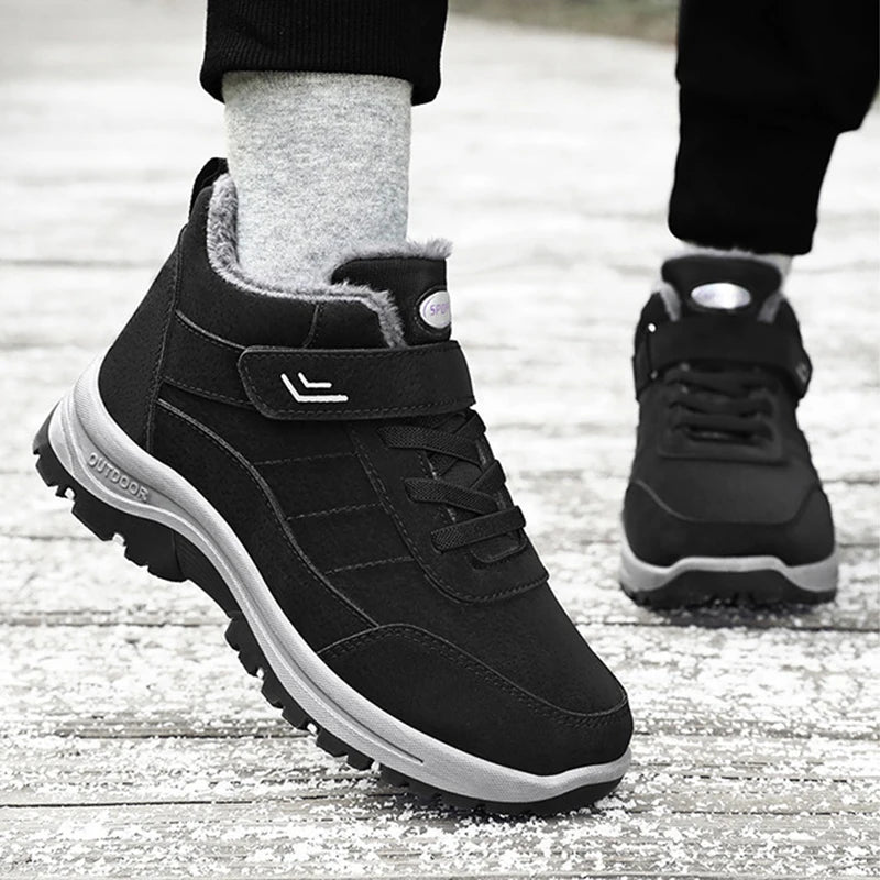 2025 Winter Casual Men Shoes Snow Booties Non-slip Ankle Boots Fur Shoes Botas Waterproof  Outdoor Men Work Ankle Boots Footwear