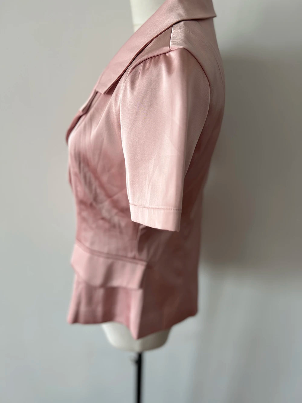 French High-end Suit Women Coat Summer New Luxury Fashion Waist Cinching Slimming Commuter Short Sleeve Pink Blazer Women Tops