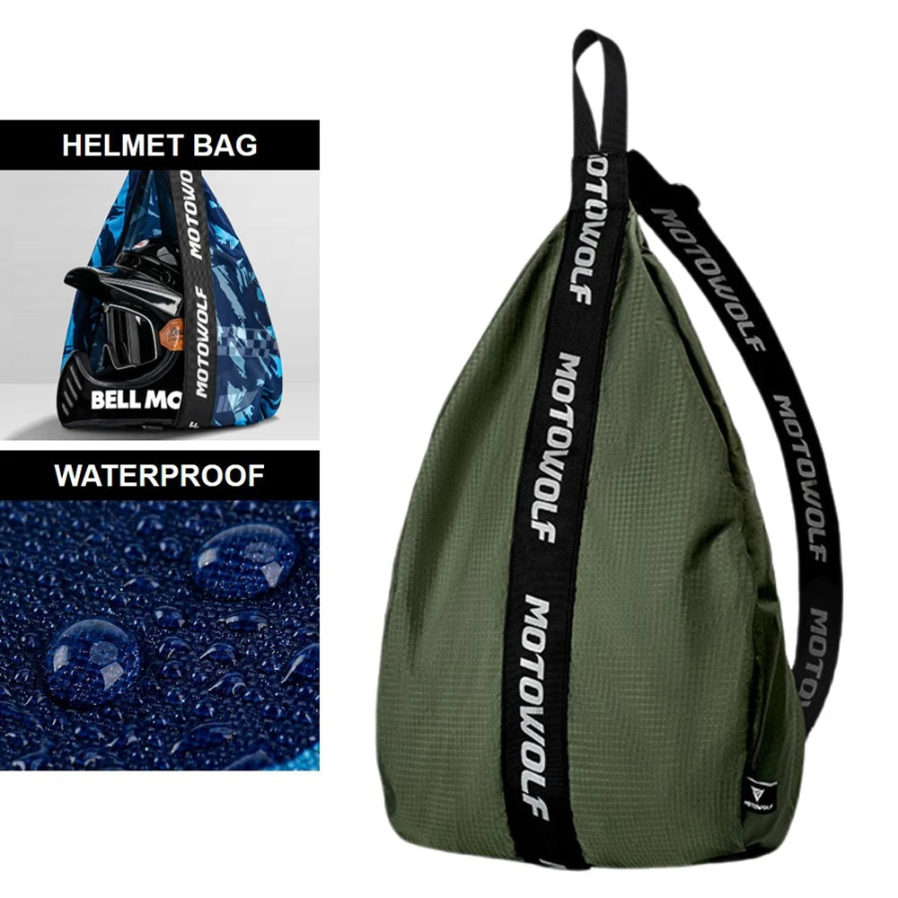 Simple Style Motorcycle Helmet Bag for Men Women Full Face Helmet Backpack Outdoor Sport Cycling Travel Bag Water-Repellent