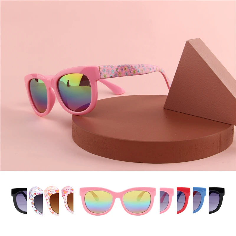Kenbo Square Cute Kids Sunglasses  For Girls Boy Toddler Lovely Baby Colorful Rectange Sun Glasses Children With Case