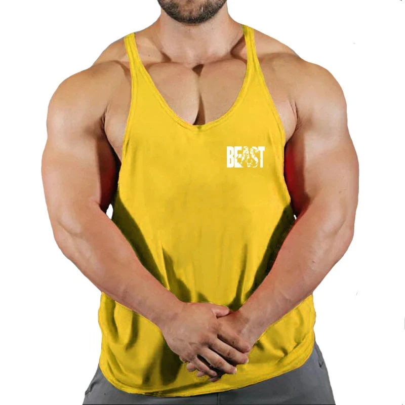 Men's Vest Sportswear Singlet Brand Vests Bodybuilding and Fitness Stringer Singlets Undershirt Man Clothing Muscular Shirt Gyms