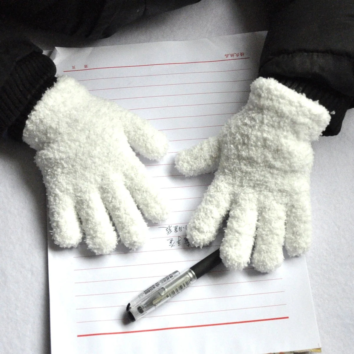 Children Gloves For 3-6 Years Old Winter Kids Coral Fleece Thicken Baby Plush Furry Full Finger Mittens Soft Gloves Keep Warm