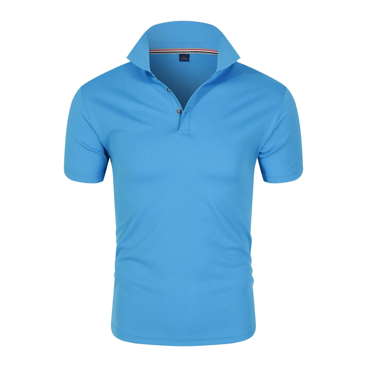 New Solid Color Polo Shirt Men's Short Sleeve Button Tshirts Lapel Lightweight Streetwear Sport Casual Tops