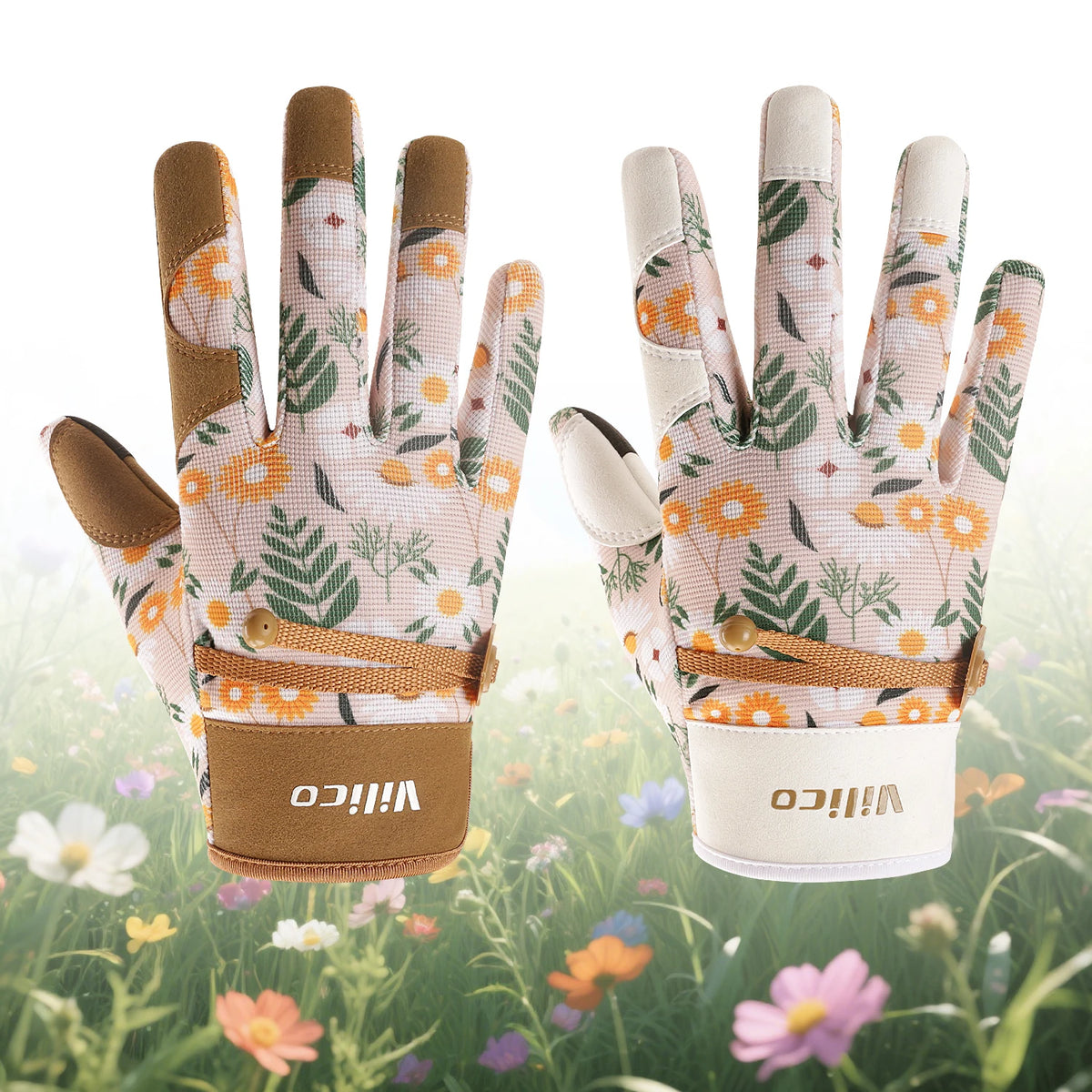 Vilico Gardening Gloves for Women, Thorn Proof Puncture Resistant Leather Garden Gloves, Touch Screen Working Gloves