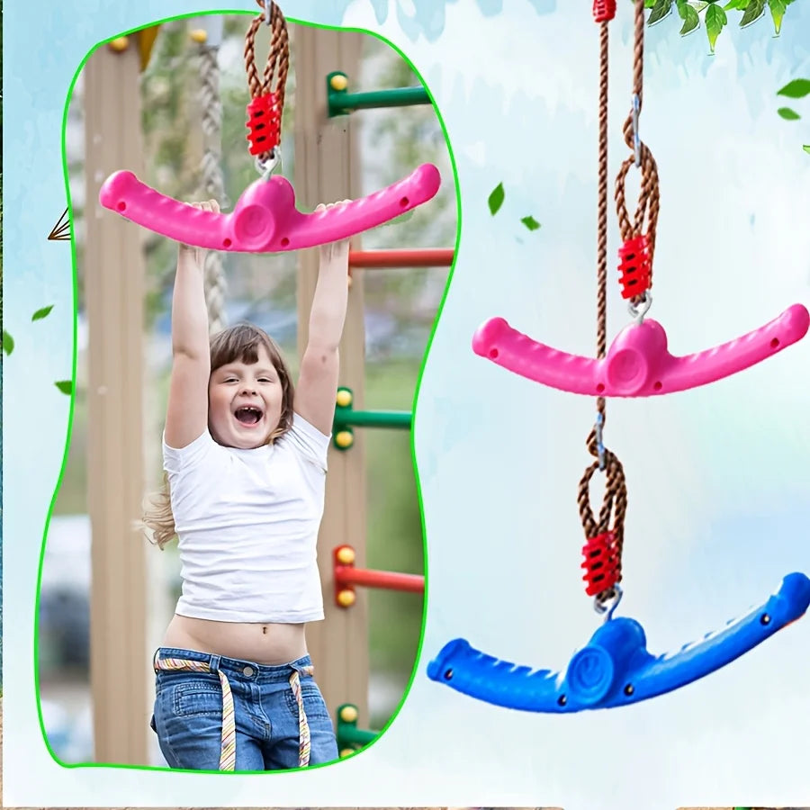 360° Rotating Trainer Fitness Set Youngsters Gym Equipment Backyard Course Adventure Training Gear Play Toy Playground Equipmen