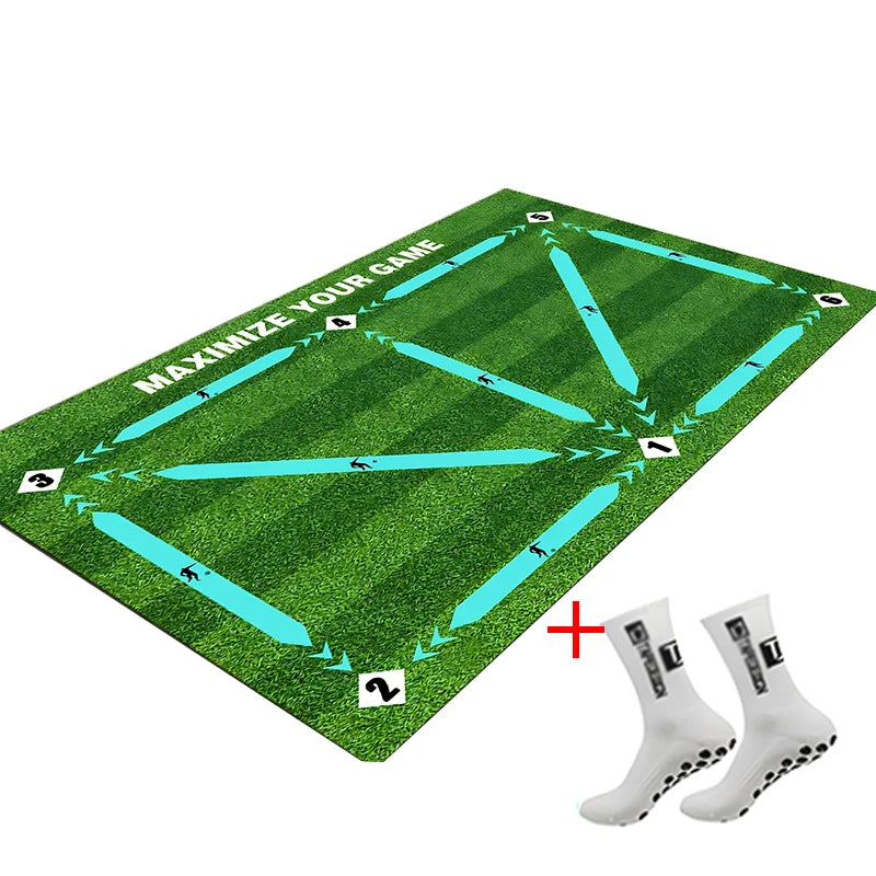 Football Training Mat Soccer Training Equipment Non Slip Foldable Kids Adults Training Indoor Ourdoor Equipment Dribble Trap