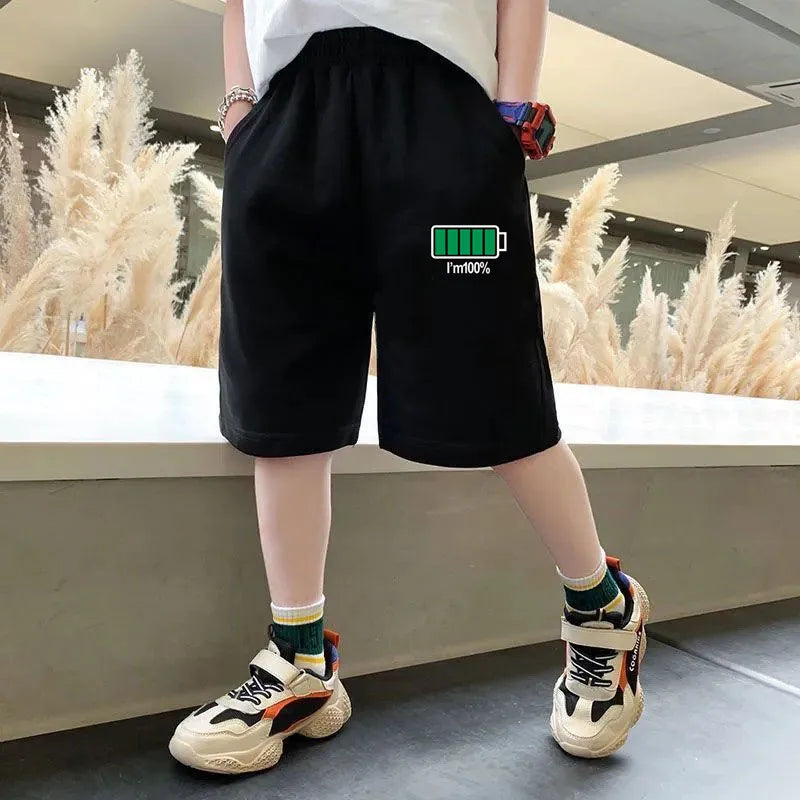 Summer Boys Sport Shorts 2024 Cartoon Dinosaur Printed Kids Pants Teens Running Sweatpant with Pocket