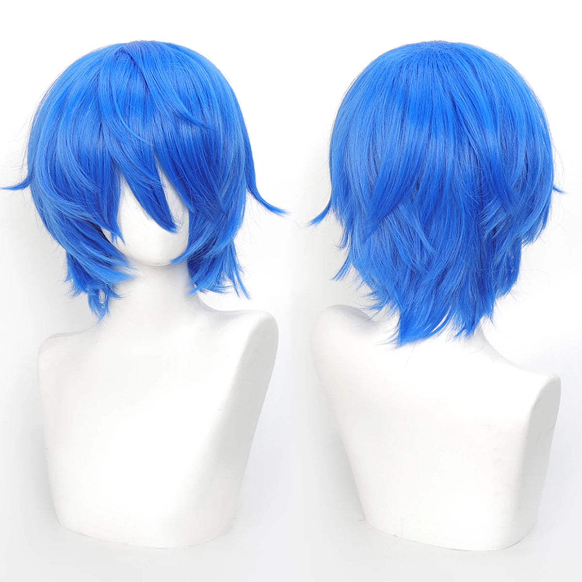 Short Wavy Bob Synthetic Wig with Air Bangs Heat Resistance Shoulder Length Curled 14inch Wigs for Daily Use Cosplay for Women