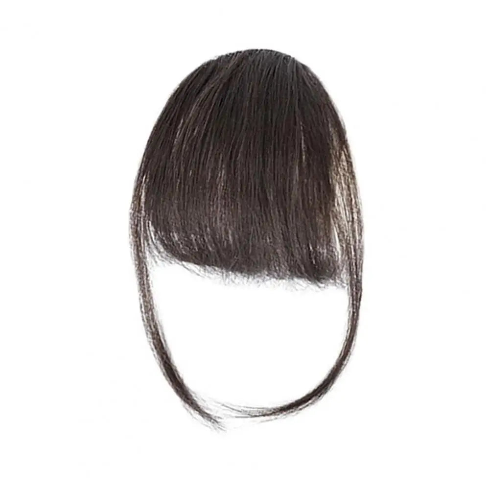 Women Clip-in Bangs Natural Wispy Forehead Hair Extensions Faux French Bangs Girls Straight Air Bangs Fringe Wig Hairpieces
