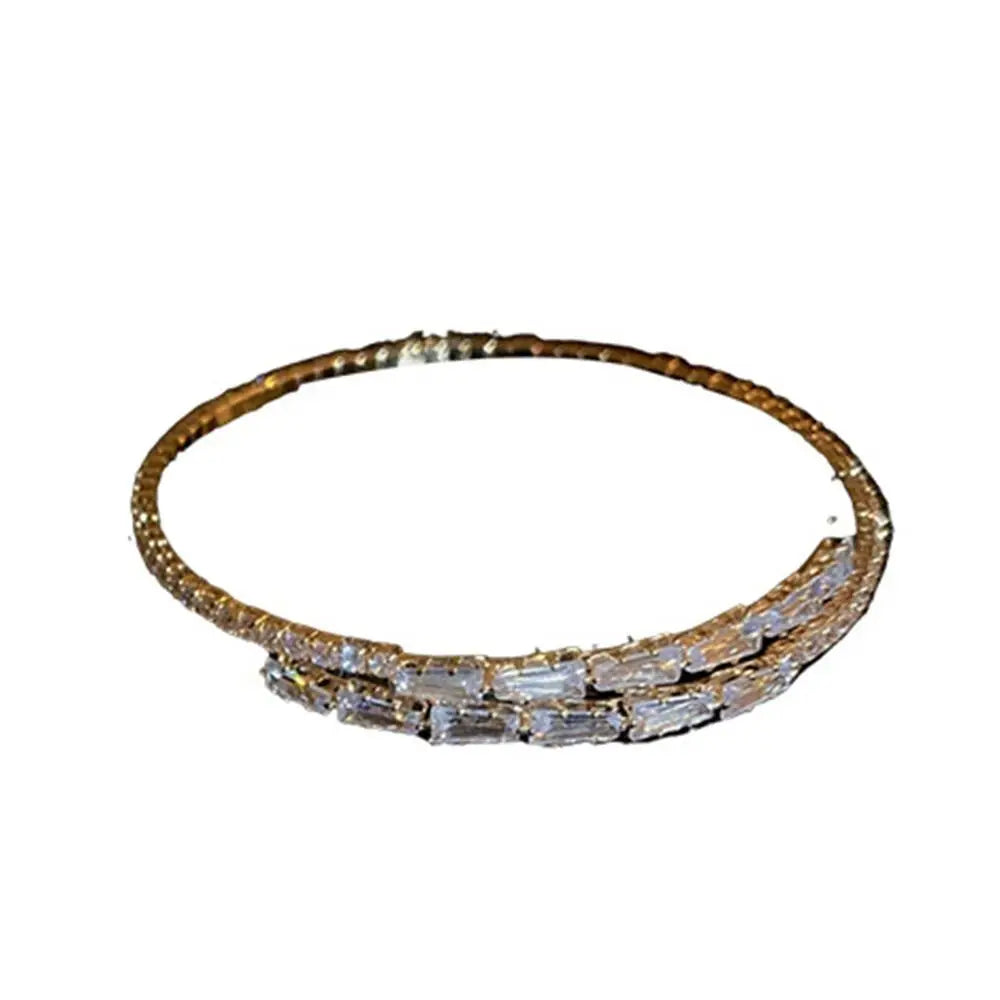 Women Gift Couple Bangles Decoration Jewelry Accessories Cuff Bangles Full Rhinestone Bracelet Simple Pulseras Women Bracelets