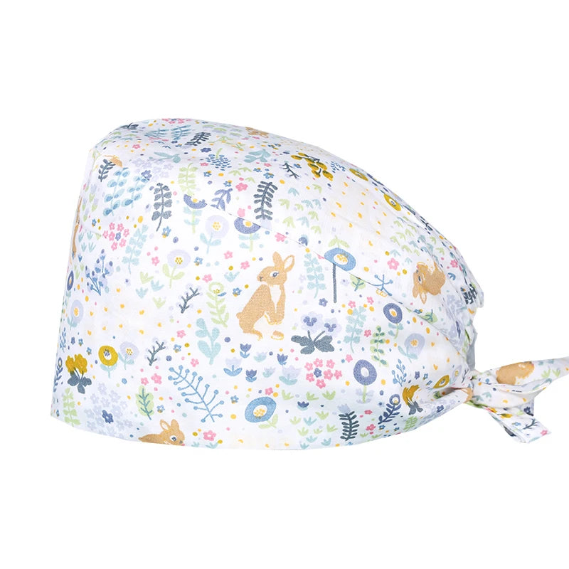 Women's Working Hats Cotton Adjustable Medical Nurse Caps Beauty Salon SPA Doctor Scrub Hat M909