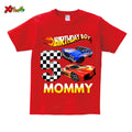 Kids Racing Birthday T Shirt 5 Year Old 2nd T Shirt Kids Shirts for Children Party BOYS Summer Custom Name Toddler Baby T Shirts