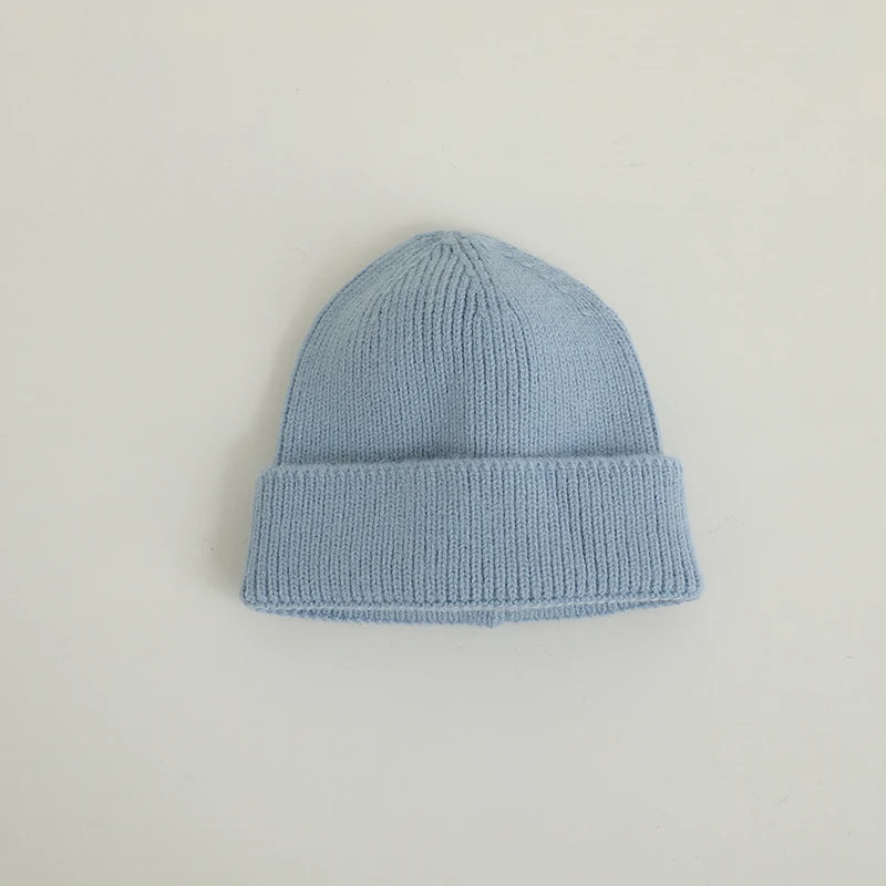 Candy Color Kids Hat For Girls Boys Autumn Winter Baby Beanie Kids Cap Elastic Warm Knitted Children Hats Solid Color Baby Hat