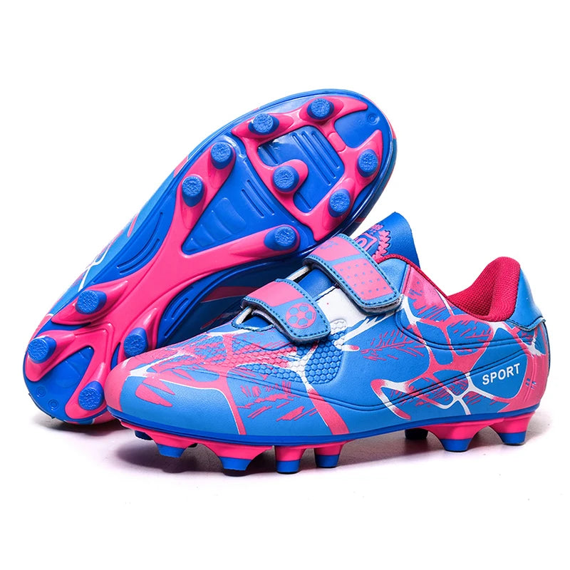 Kids Soccer Shoes FG/TF Football Boots Boys Outdoor Cleats Grass Futsal Cleats Training Sport Footwear Size 33-38