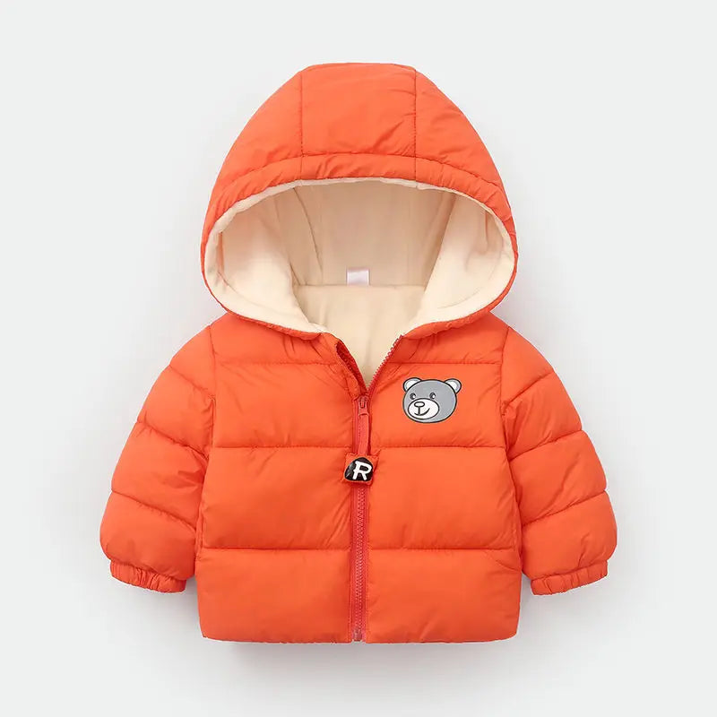 Baby Children Coats Winter Thick Jackets For Boys Warm Plush Thicken Outerwear For Girls Fur Hooded Jacket Kids Clothes Snowsuit