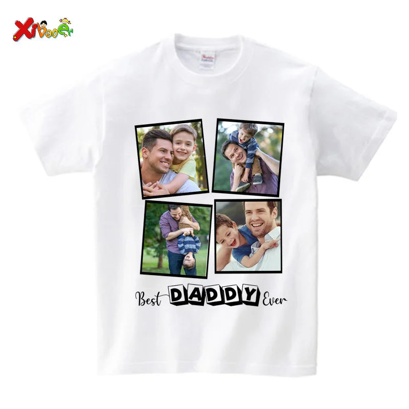 Personalized Father's Day Shirt Custom Photo Shirt Dad T-shirt Personalized Gift Shirts for DADDY T Shirt Baby Bodysuit Gift KID
