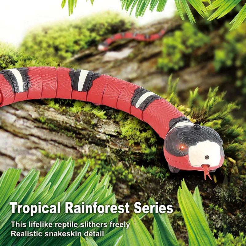 Pet Cat Toys Interactive Smart Sensing Snake TeaseToys Automatic Sensing Intelligent Obstacle Avoidance Indoor Play Cat Supplies