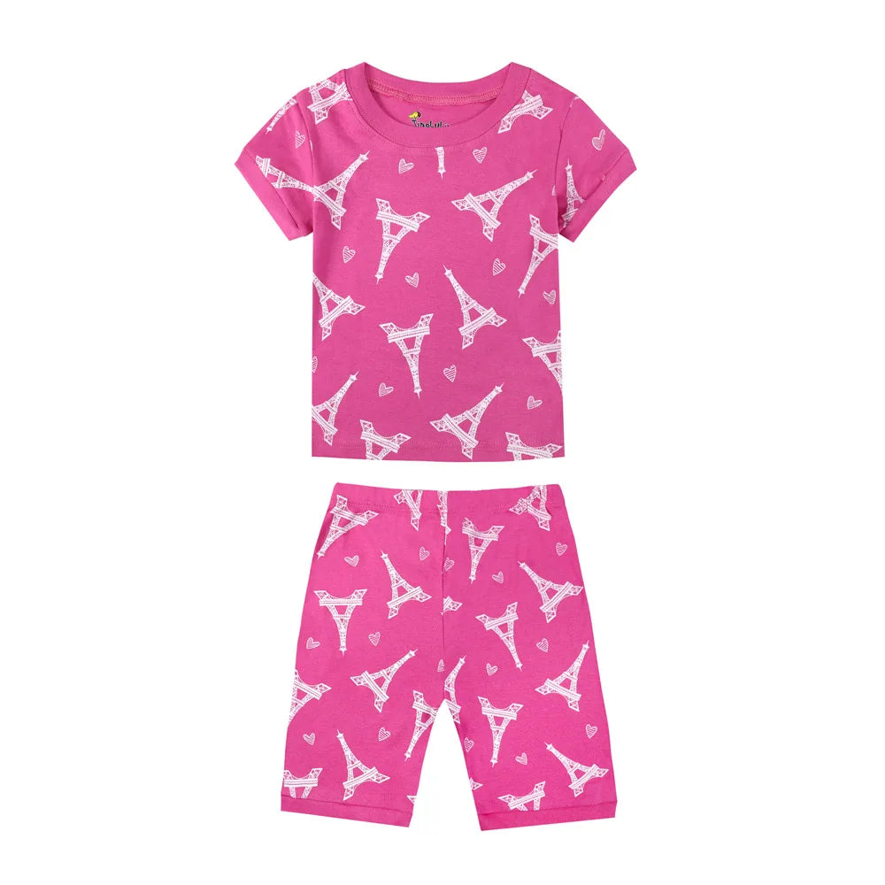 Fashion Boys Pajamas 2024 New Summer Short Sleeve Children's Clothing Sleepwear Cotton Pyjamas Sets For Kids 2 3 4 5 6 7 8 Years