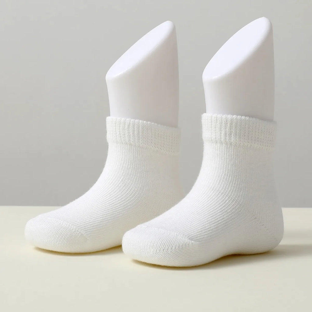 20 Pairs/Lot Baby Short Socks Kids Girls Boys Soft Cotton Basic Sock Solid Children Socken For 0-3Years