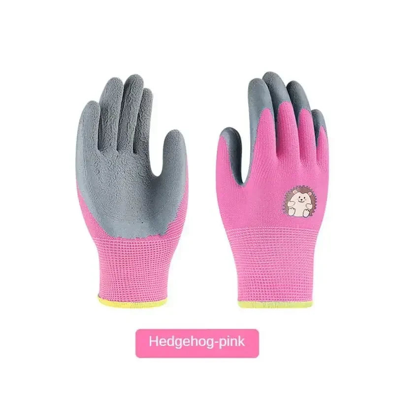 DIY Kids Safety Protection Gloves Durable Waterproof Work Garden Non-Slip,Children Latex Gloves,Puncture-resistant,kitchen