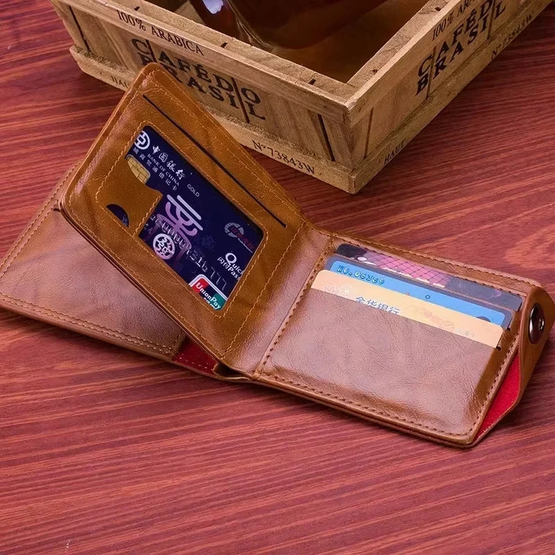 Men's Wallets with 100 US Dollar Pattern Male Photo Card Holder Leather Wallet Fashion Large Capacity Purse Bag
