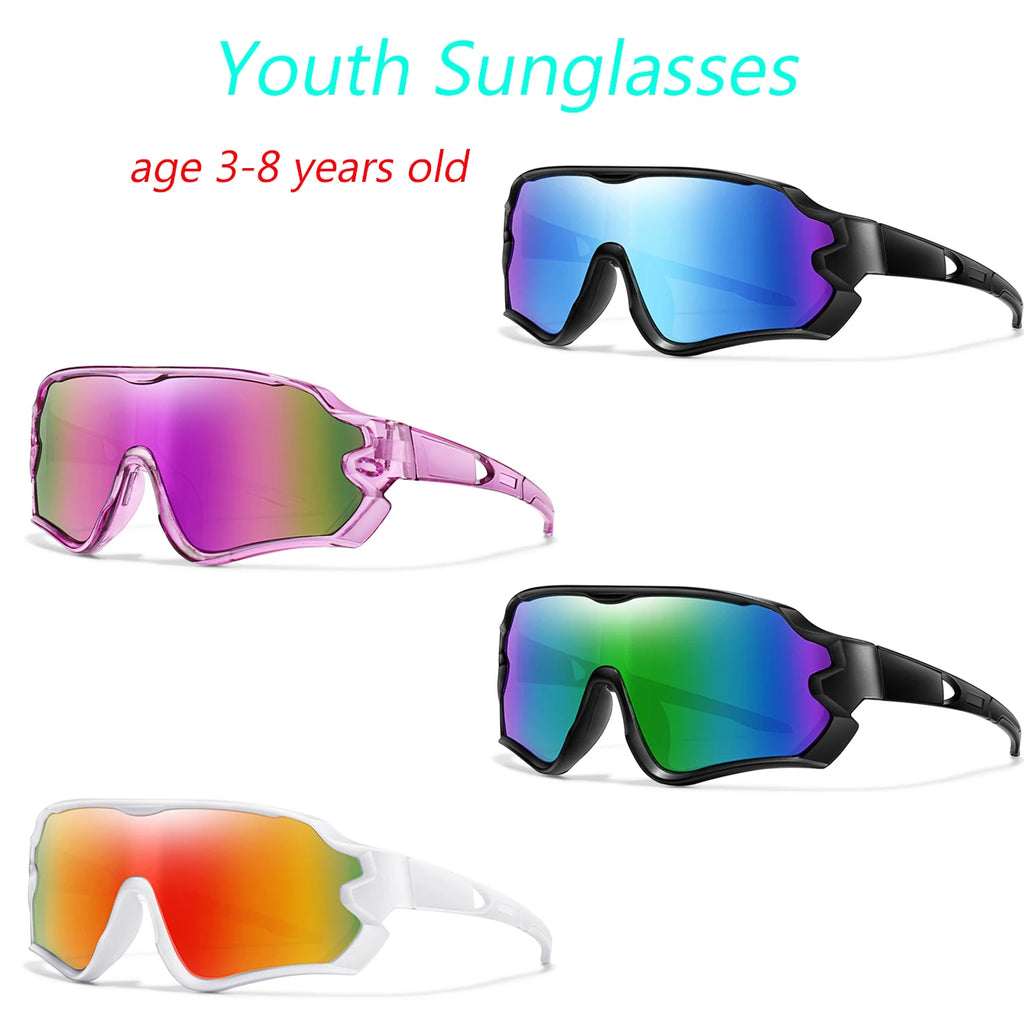 3-8 Years Old Sunglasses Boys And Girls Riding Outdoor Sports Kids Cycling Goggles UV400 Children Camping Fishing Bike Eyewear