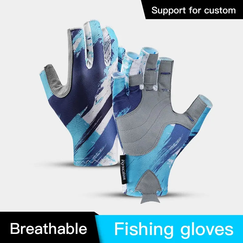 Fishing Gloves Men Women Half-finger Non-slip UV Protection Lightweight Breathable Outdoor Sport Equipment Angling Sailing Glove
