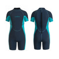 Children's 3MM Neoprene Shorty Wetsuit Back Zipper Surfing Snorkeling Swimming Suit Short Sleeves Boys Girls Kids Swimwear