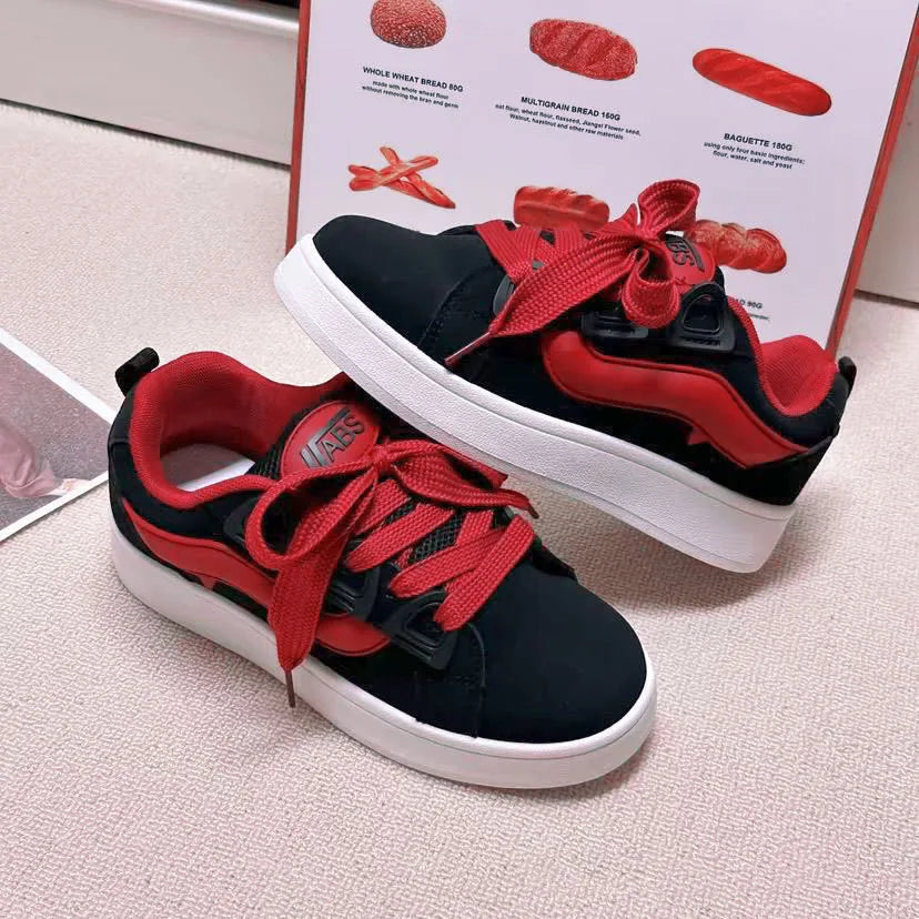 2025 New Black Women Vulcanize Shoes Casual Platform Sneakers Vintage Sports Female Korean Designer Flats Harajuku School Tennis