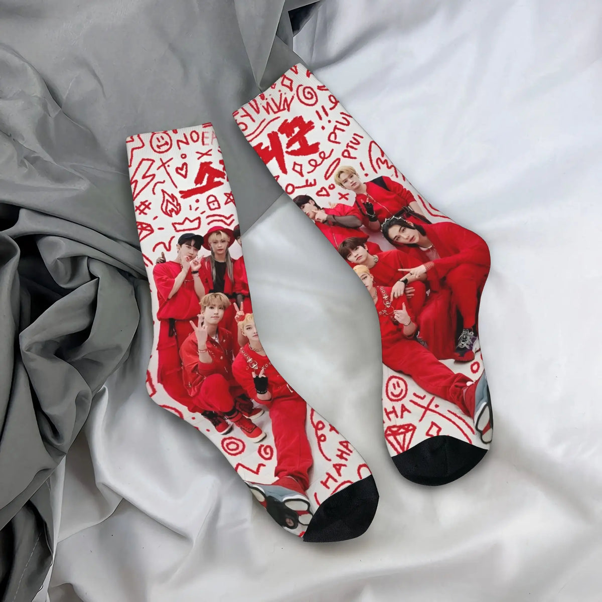 Stockings for Kids  Design Gothic Socks Autumn Socks KPOP S-Strays Band Hyunjin  Felix Bang Chan Men Outdoor Quality Socks