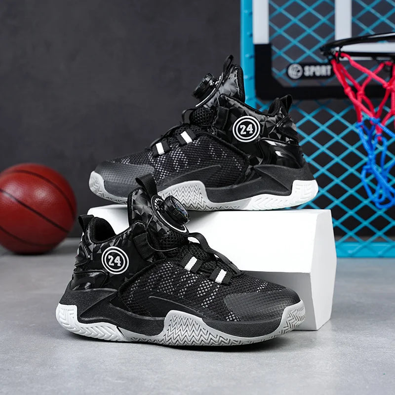 New High-Quality Breathable and Fashionable Casual Basketball Shoes for Children and Boys