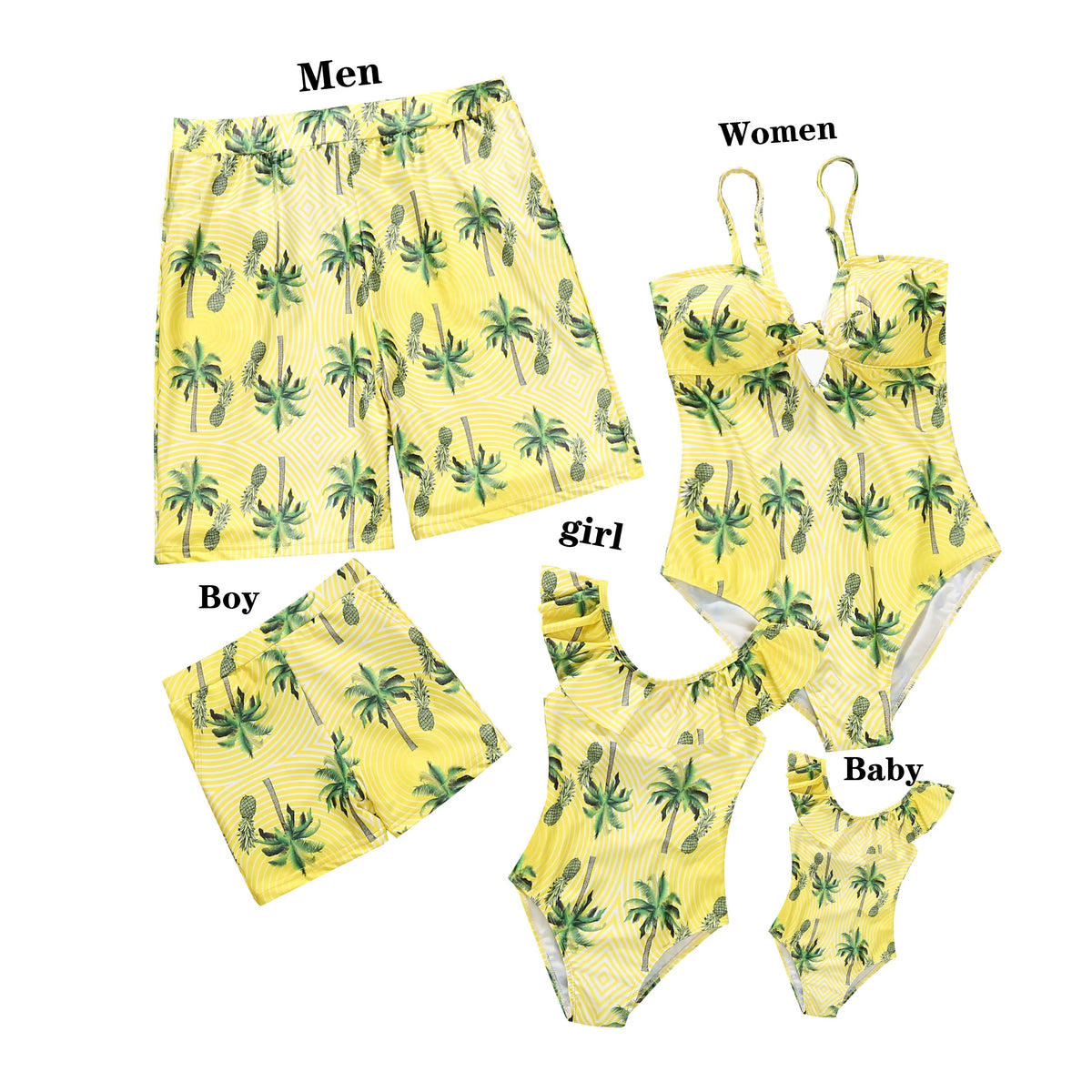 2026 New Family Matching Swimsuits One-Piece Mother Daughter Swimwear Father Son Swim Shorts Beach Mommy and Men Clothes Outfits