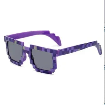 Kids and Adults Sunglasses Cosplay Action Game Peripheral Toy Square Glasses Pixel Mosaic Sunglasses Thug Life Sunglasses Gifts