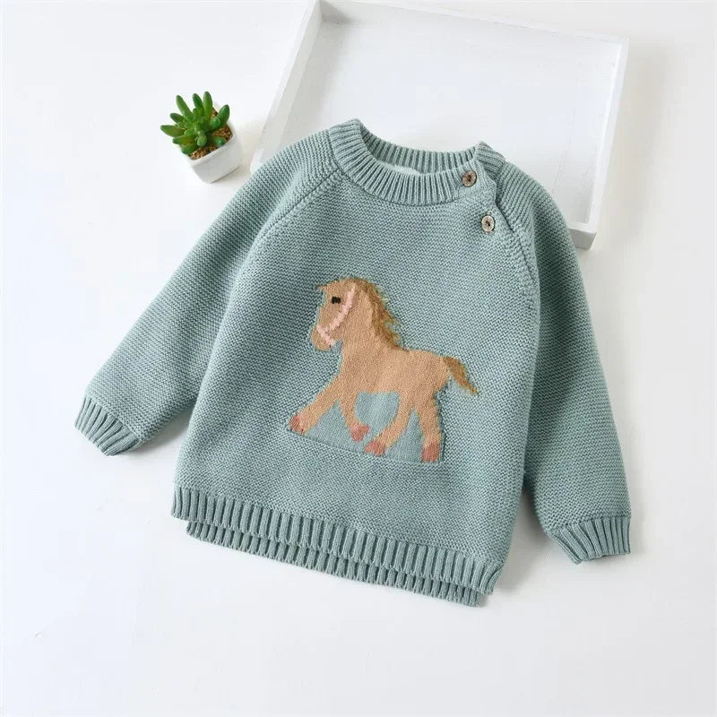 Plus Velvet Thick Baby Children Sweaters Cold Winter Soft Cotton Boys Knitwear Pullover Girls Sweater Toddler Kids Clothes Coats