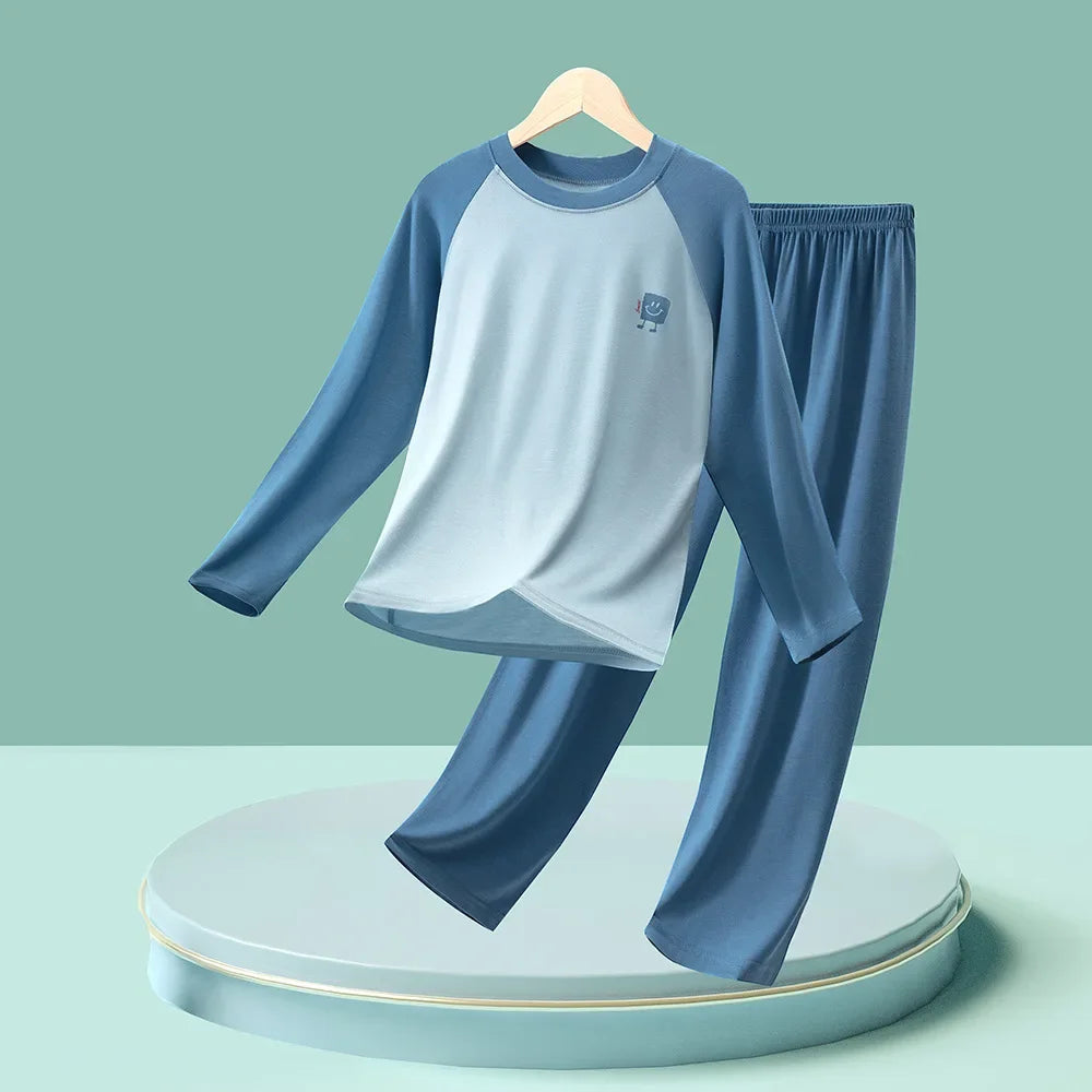 Modal Children's Pajamas Boys' Home Clothes Set Baby Air Conditioning Clothes Student Autumn Clothes Pants Girls' Underwear