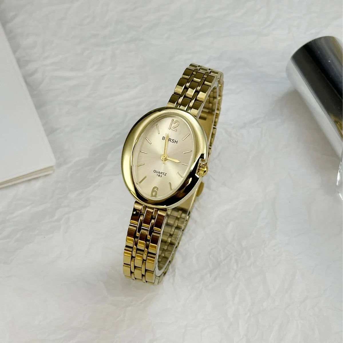Women's Watches Fashion Simple pigeon egg Dial Steel Strap Quartz Watch Advanced Luxury Ladies' Gift Watches Clocks
