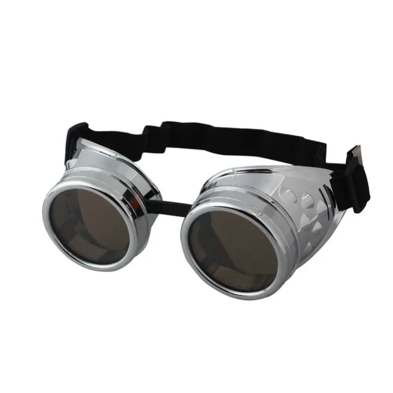 Men Sunglasses Fashion Steampunk Glasses Round Oversized Goggles Welding Punk Glasses Cosplay Brand Designer Colors Lens Shades
