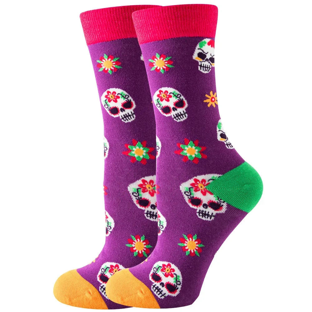 Cute Women Socks Cartoon Animal Food Fruit Socks Kawaii Funny Trendy Socks Happy Harajuku Casual Autumn Spring Stocking