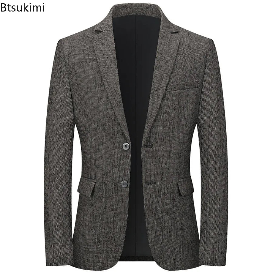 Fashion New Men's Suit Jackets Single Breasted Slim Fit Business Casual Blazer Coats Men Formal Clothing Tops Party Wedding Suit
