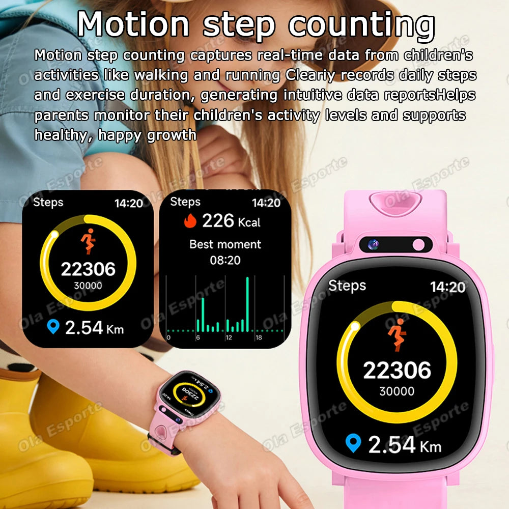 Kids Games Smart Watch 18 Games 1.88-inch Display Screen Camera Waterproof Flashlight For Holiday Gift Boy Girl Children Watch