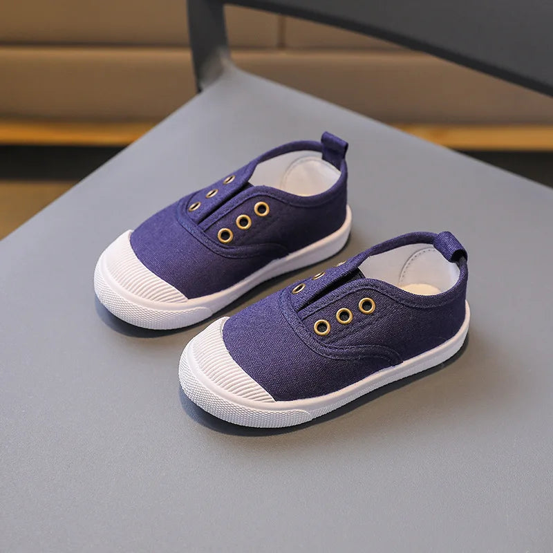 Kids Canvas Sneakers Girls Boys Casual Children Shoes For Spring Autumn Flat Heels Loafers Soft Soles Toddler Baby Shoes  CSH900