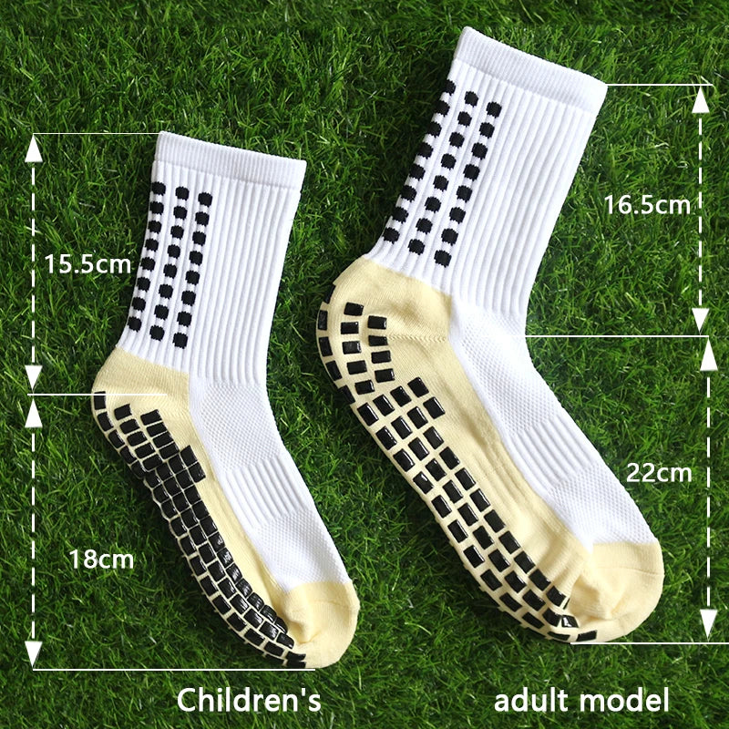 Kids Anti-Slip Football Socks (Size 34-39) - Breathable Grip Soccer Socks for Youth Athletic Training Calcetines Ciclismo