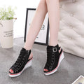 Women Sandals 2022 Lady Platform Wedges Sandals Zipper Comfortable Women's Sandals Open Toe Casual Summer Sports Shoes Sandalias