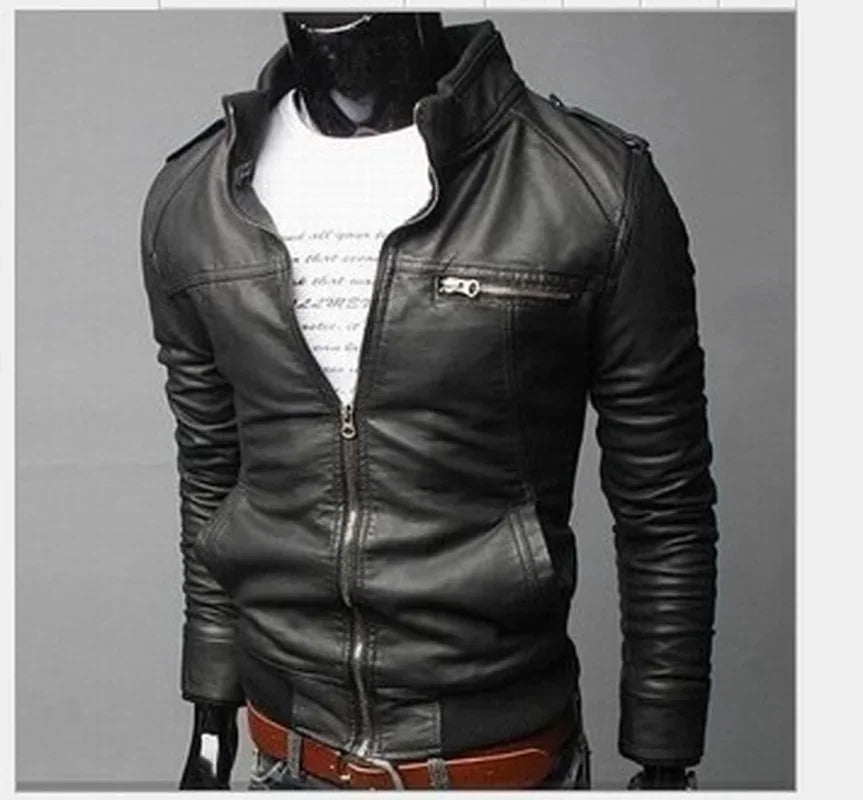 MRMT 2026 Brand New Men's  Motorcycle Leather Jacket Slim Men Leather Jacket Outer Wear Clothing For Male Garment Man Jackets